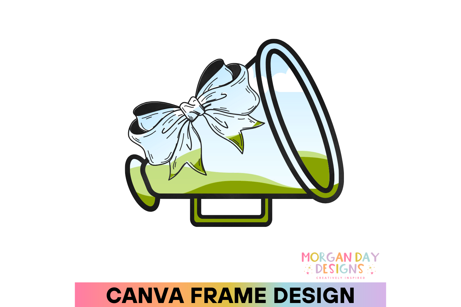 Cheer Megaphone Canva Frame
