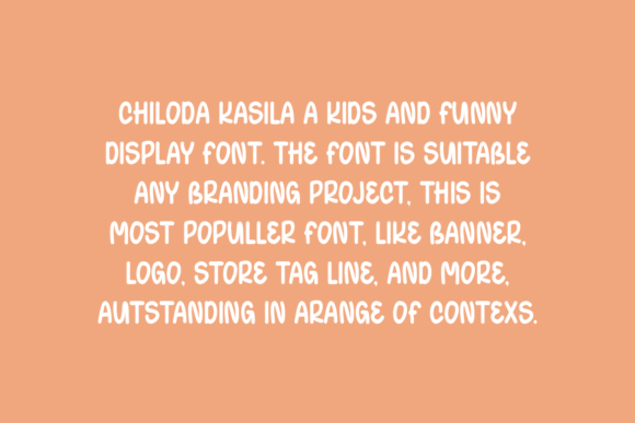 Chiloda Kasila Font - Preview 1