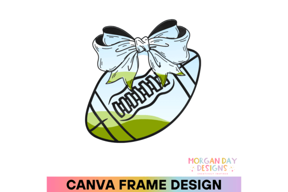 Coquette Football Canva Frame
