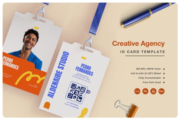 Creative Agency ID Card business design template