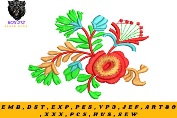 Creative Flowers Digital Embroidery Floral & Garden Embroidery Design By BOX 212