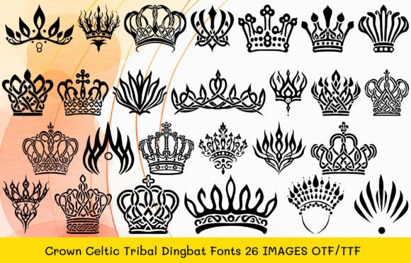 Crown Celtic Tribal Dingbats Font By MOMAT THIRTYONE
