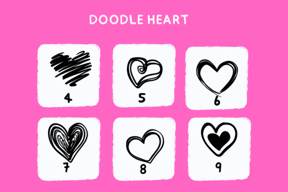 Doodle Love Font PNG with transparent background - Preview 6