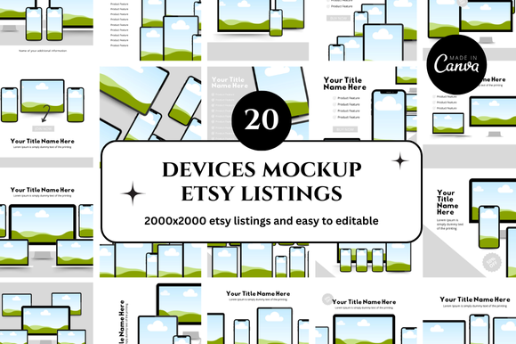 Etsy Device Canva Mockup Graphic by FolieDesign · Creative Fabrica