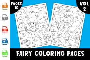 Fairy Coloring Pages for Kids Graphic by Color moon · Creative Fabrica