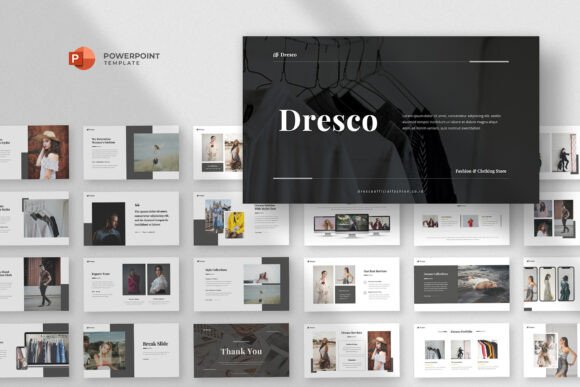 Preview of Fashion & Clothing Powerpoint Template fashion presentation template