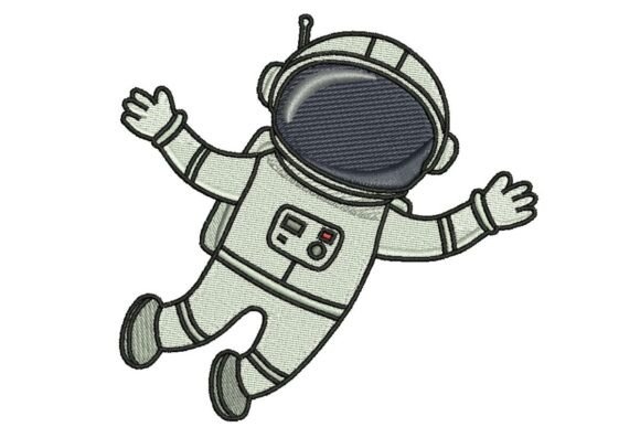 Floating Astronaut Embroidery