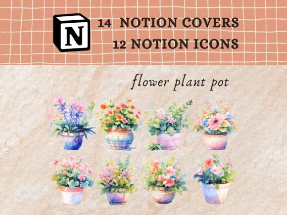 Flower Plant Pot Notion Icons