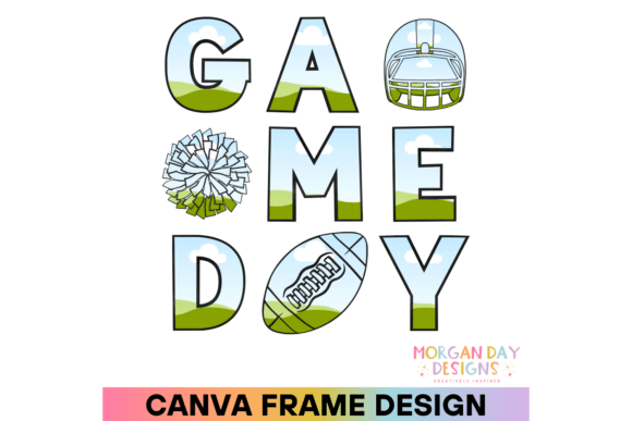 Football Game Day Canva Frame