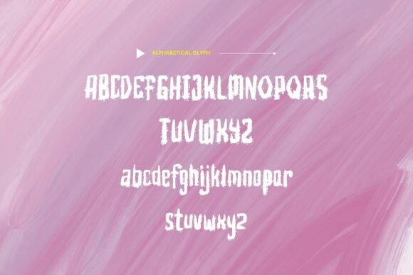 Hanoves Textured Font PNG with transparent background - Preview 1