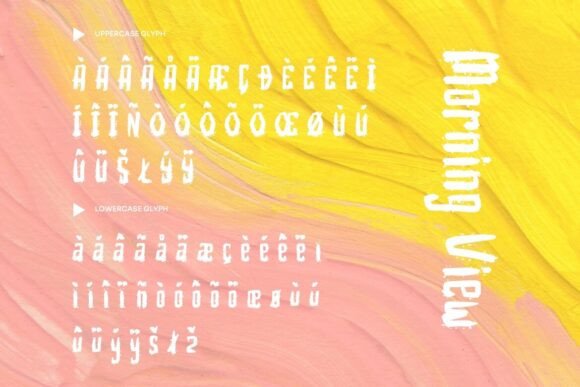 Hanoves Textured Font PNG with transparent background - Preview 3