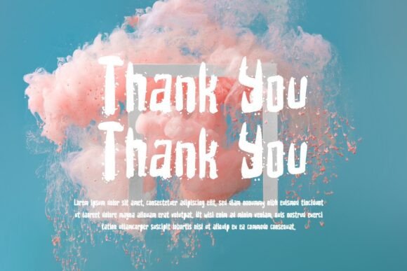 Hanoves Textured Font PNG with transparent background - Preview 5