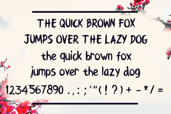 Japanese Sumi Font PNG with transparent background - Preview 3