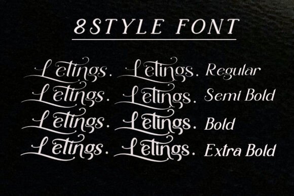 Letings Font PNG with transparent background - Preview 1