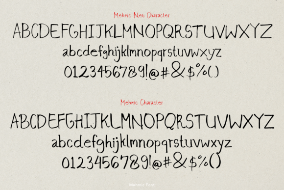 Mehmic Font PNG with transparent background - Preview 5