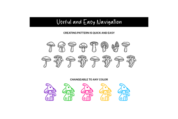 Mushroom Doodle Font PNG with transparent background - Preview 2