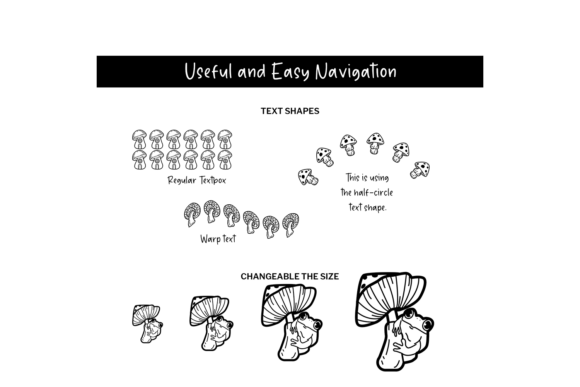 Mushroom Doodle Font PNG with transparent background - Preview 3