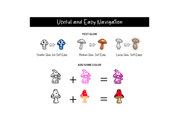 Mushroom Doodle Font PNG with transparent background - Preview 4