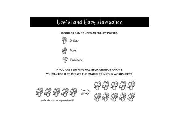 Mushroom Doodle Font PNG with transparent background - Preview 6