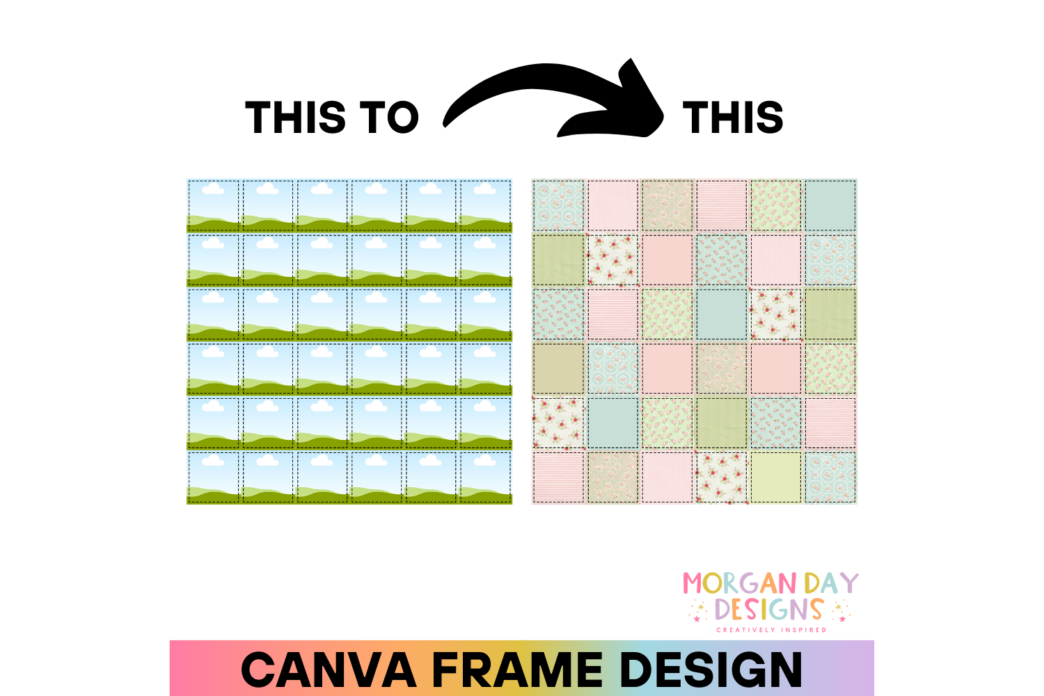 Patchwork Seamless Canva Frame Template