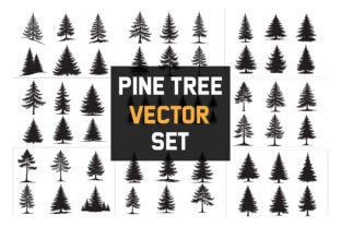 Pine Tree Vector Set Graphic by Creative shirts · Creative Fabrica
