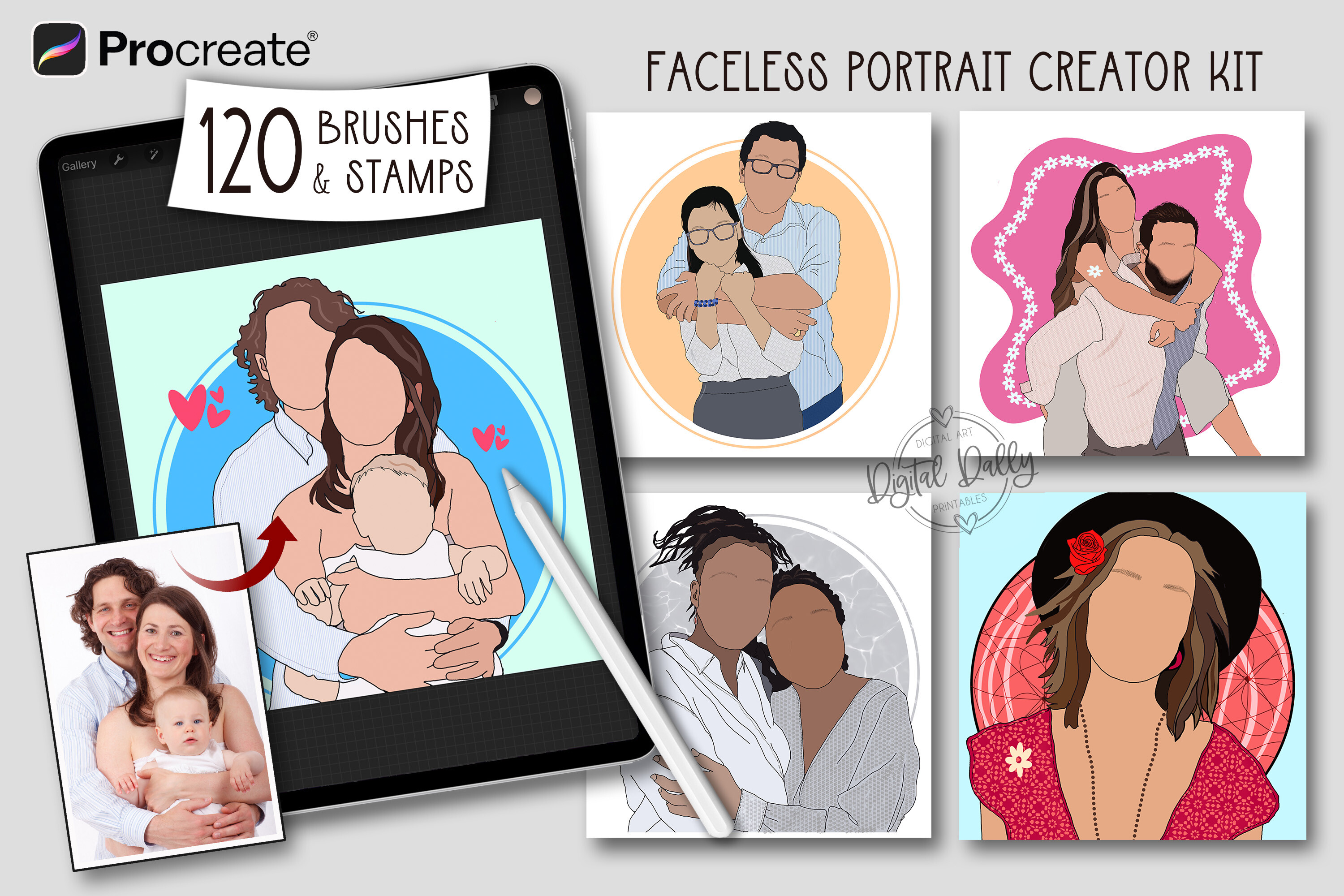 Procreate Faceless Portrait Creator Graphic by Digital Dally · Creative ...