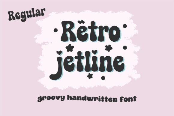 Retro Jetline Font PNG with transparent background - Preview 1