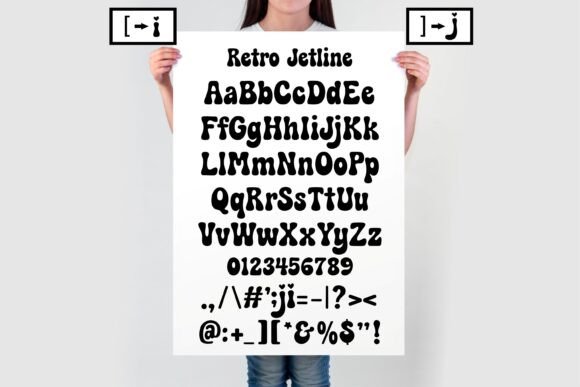 Retro Jetline Font PNG with transparent background - Preview 2