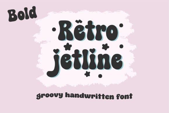 Retro Jetline Font PNG with transparent background - Preview 4