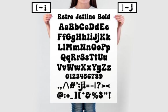 Retro Jetline Font PNG with transparent background - Preview 5