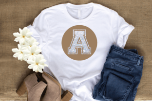 Silver Varsity Letters Numbers Alphabet Graphic by Rosey Designs Galore ...