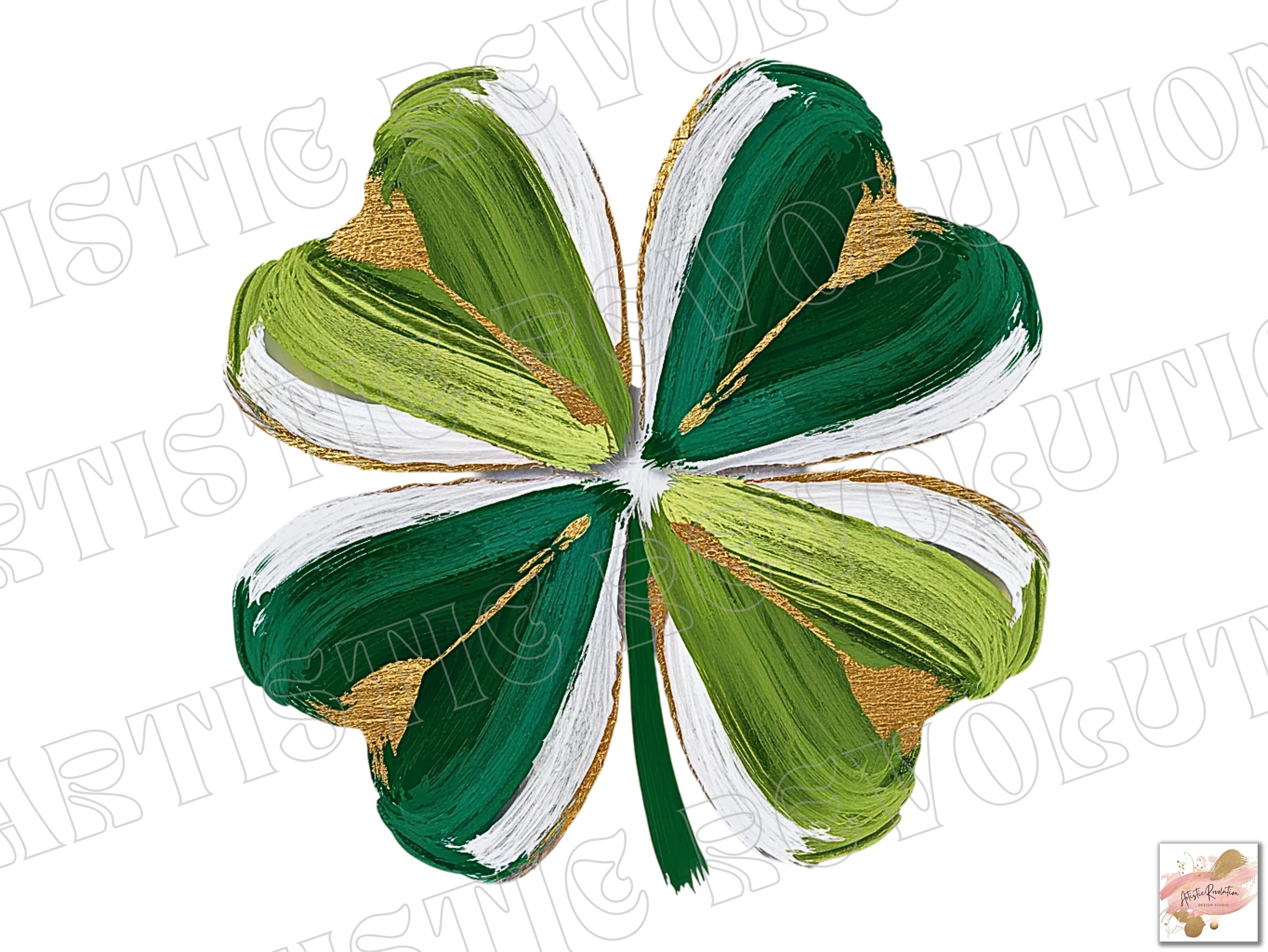 St Patricks Day Png Brushstroke Shamrock Graphic by Artistic Revolution ...