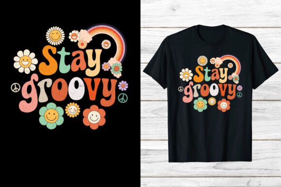 70s Retro T-shirt Stay Groovy Vintage