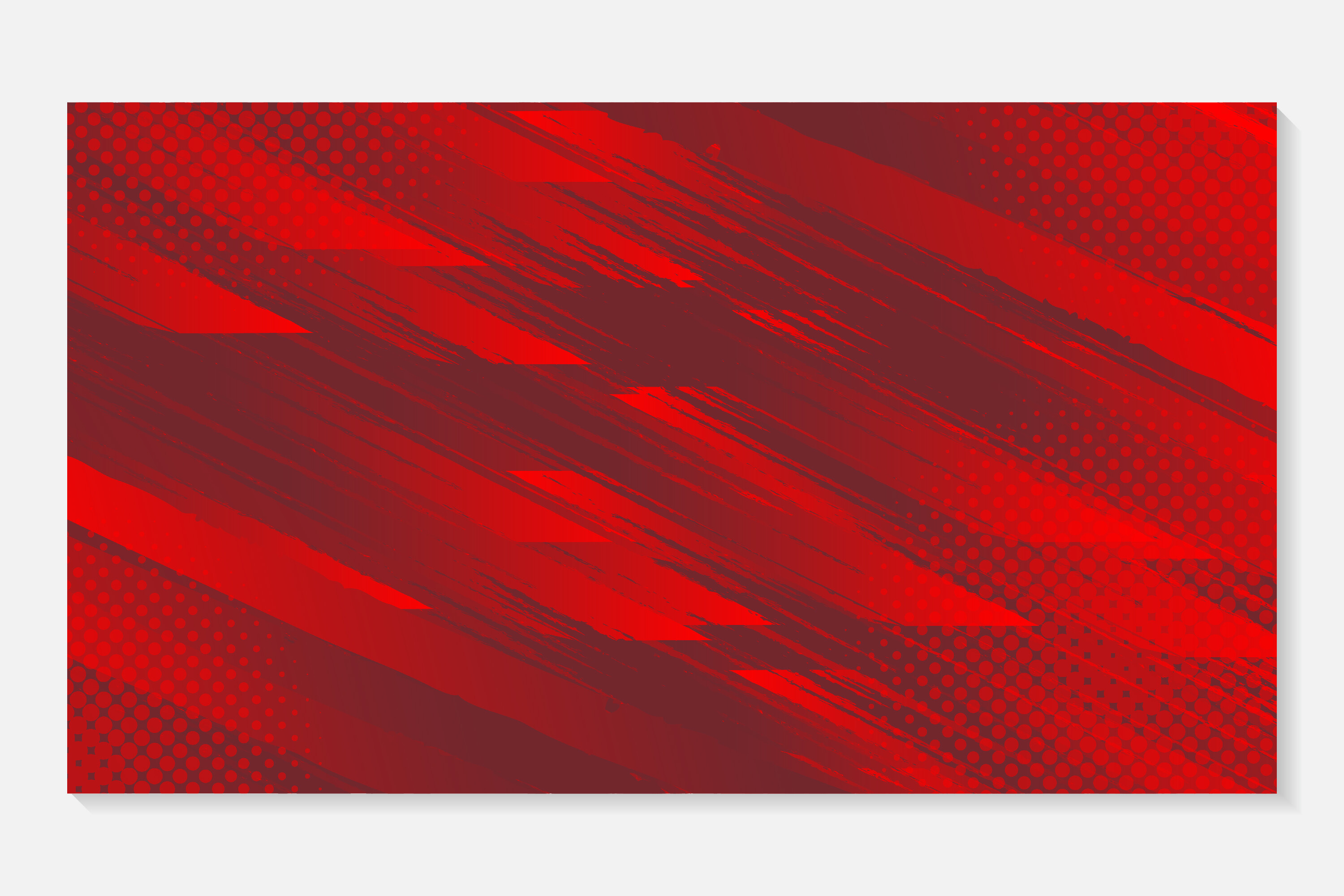 Abstract Red Background with Halftone