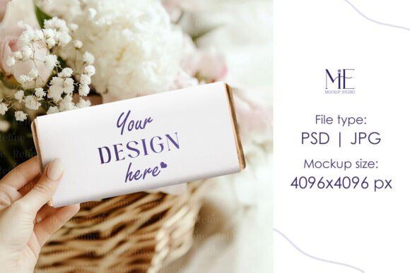 Chocolate Bar Wrapper Mockup PSD