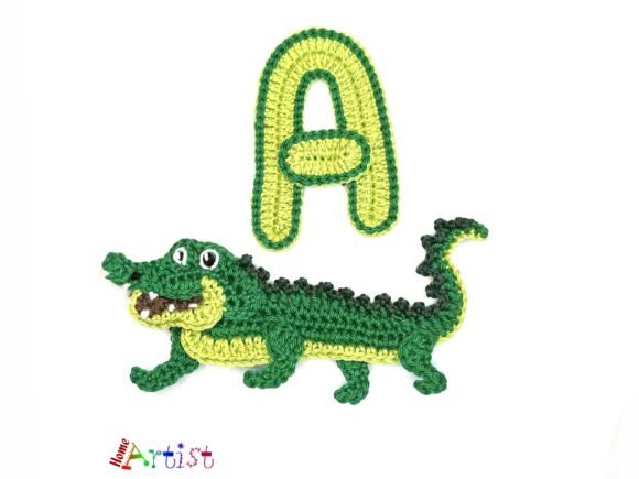 Crochet Animal Alphabet a Alligator