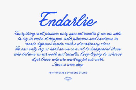 Endarlie Font PNG with transparent background - Preview 3