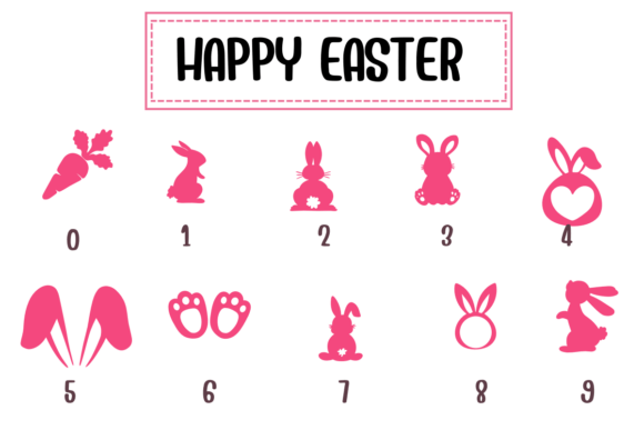 Happy Easter Font PNG with transparent background - Preview 3