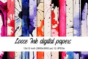 Losse Ink Papers Graphic by Andrea Kostelic · Creative Fabrica