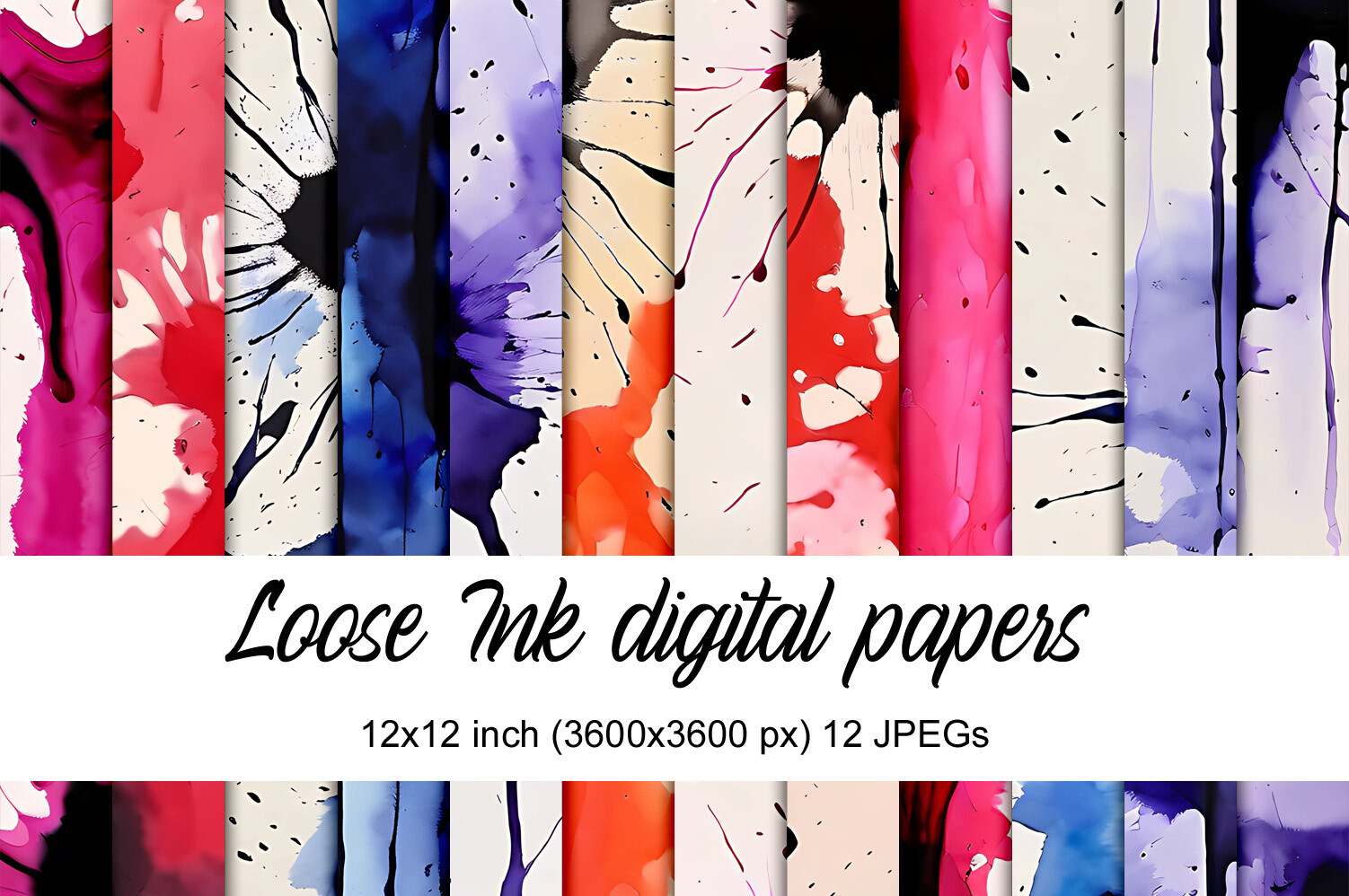 Losse Ink Papers Graphic by Andrea Kostelic · Creative Fabrica