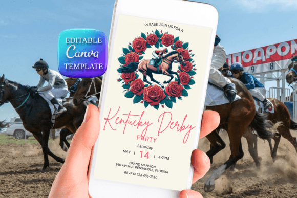 Minimalist Kentucky Derby Party Invite
