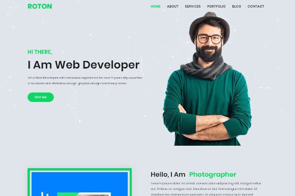 Portfolio Website HTML Template Design