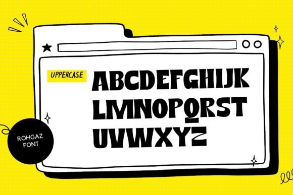 Rohgaz Font PNG with transparent background - Preview 3