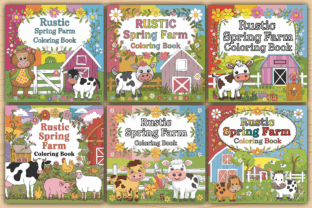 Rustic Spring Farm Coloring Pages V-2 Graphic by Shahidul-Art ...