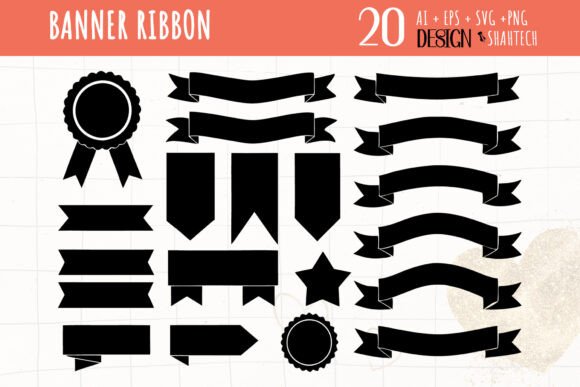 SVG Vintage Banner Ribbon Clipart Vector