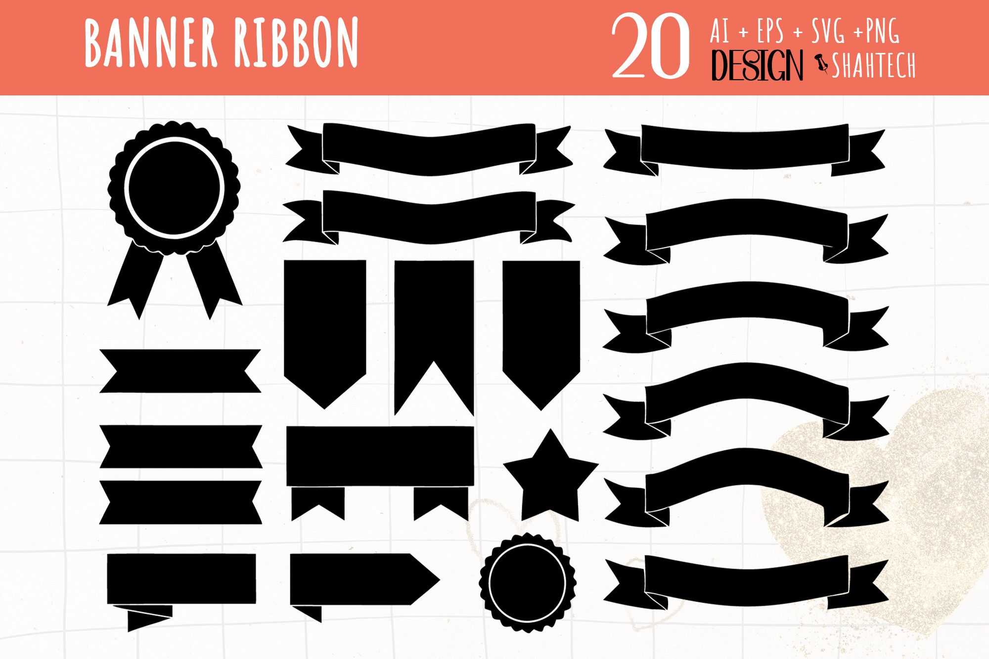 SVG Vintage Banner Ribbon Clipart Vector