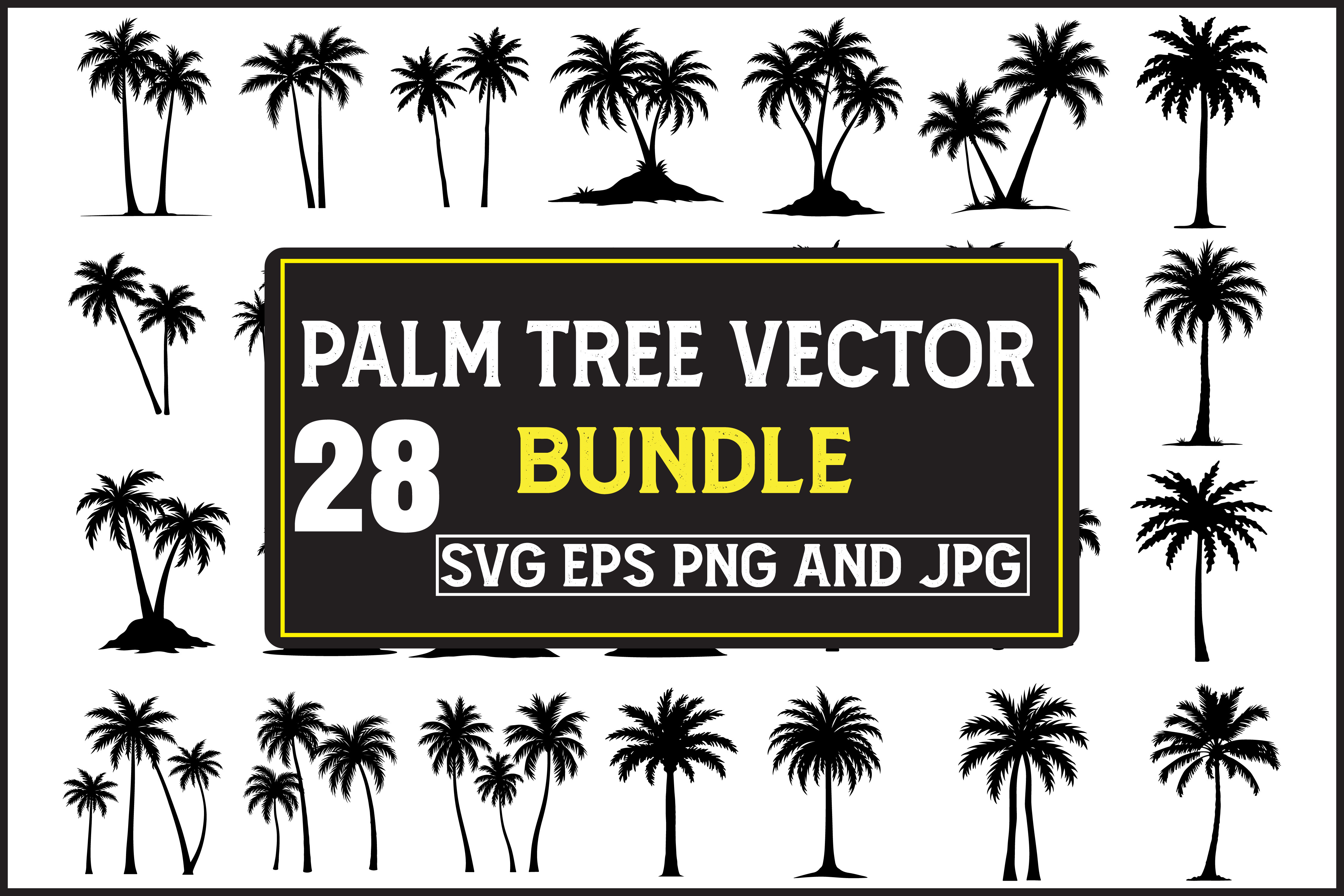Tropical Palm Tree Vector Bundle Graphic by tshirtshops · Creative Fabrica