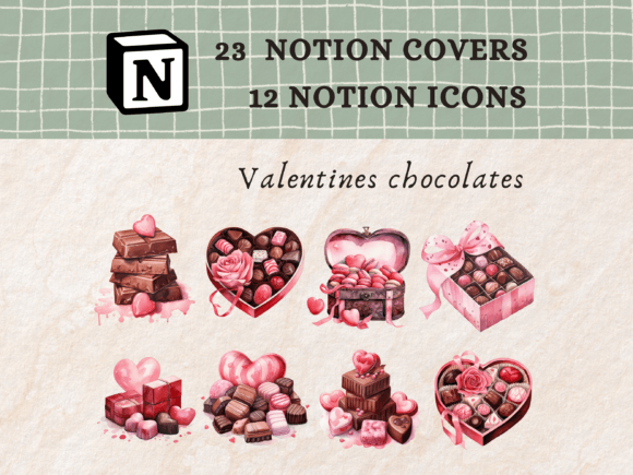 Valentine Chocolate Notion Icons