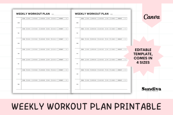 Weekly Workout Plan Tracker Template
