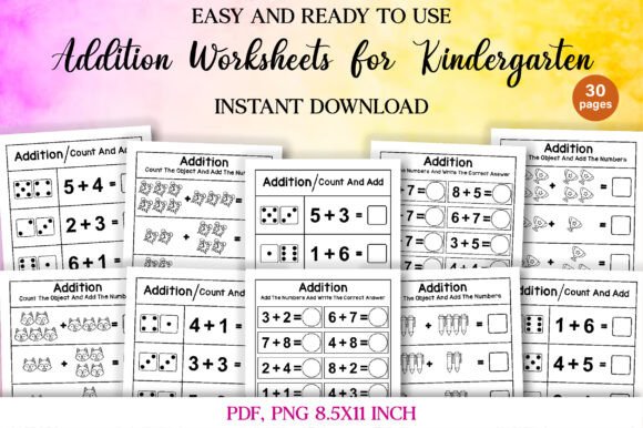 Addition Worksheet for Preschool